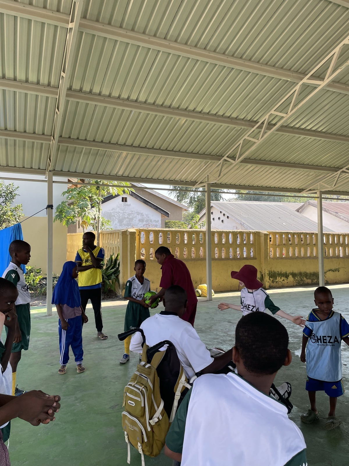 Blind football training group at Uhuru Mchanganyiko