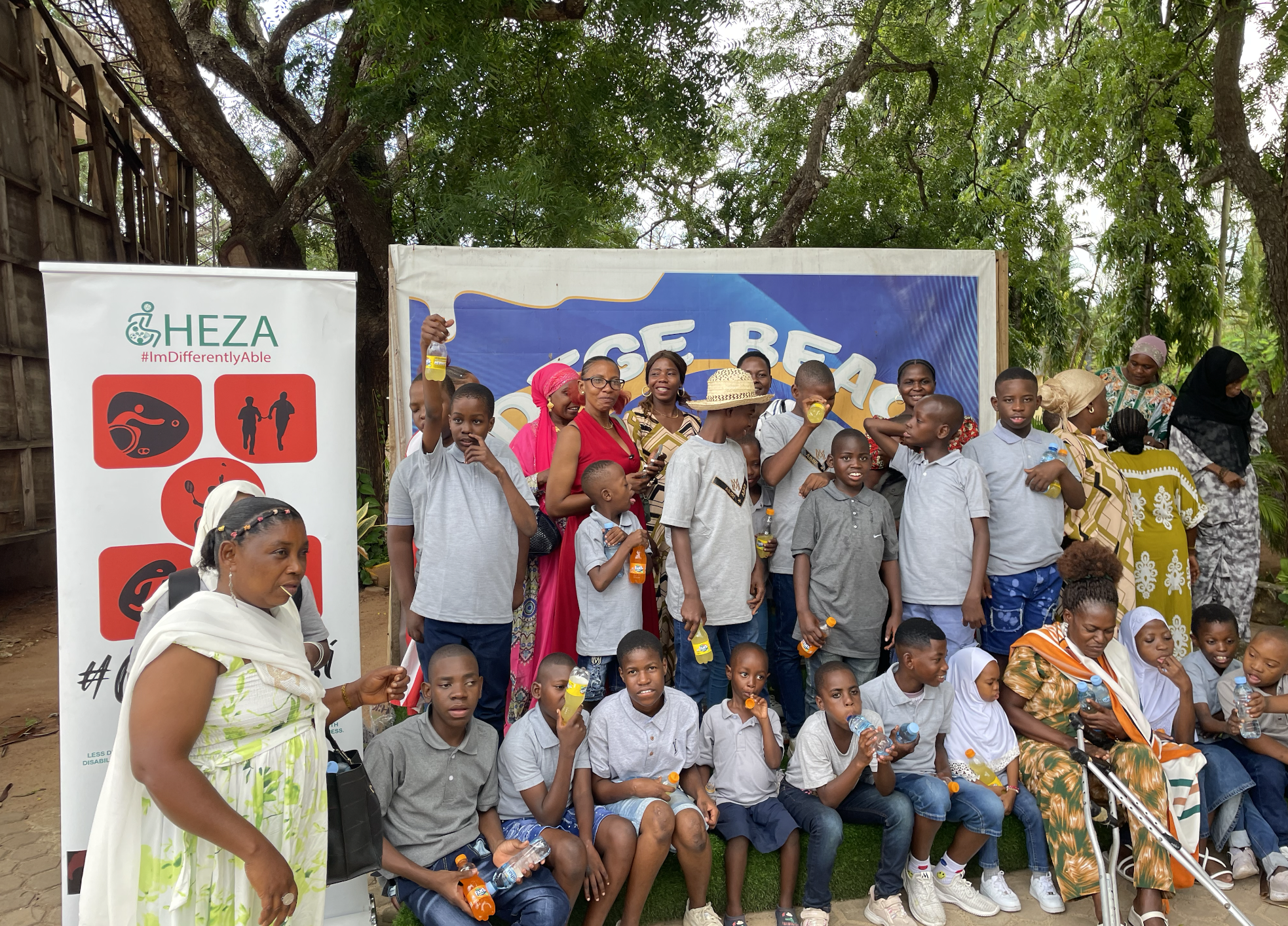 Cheza Foundation educators celebrating with children